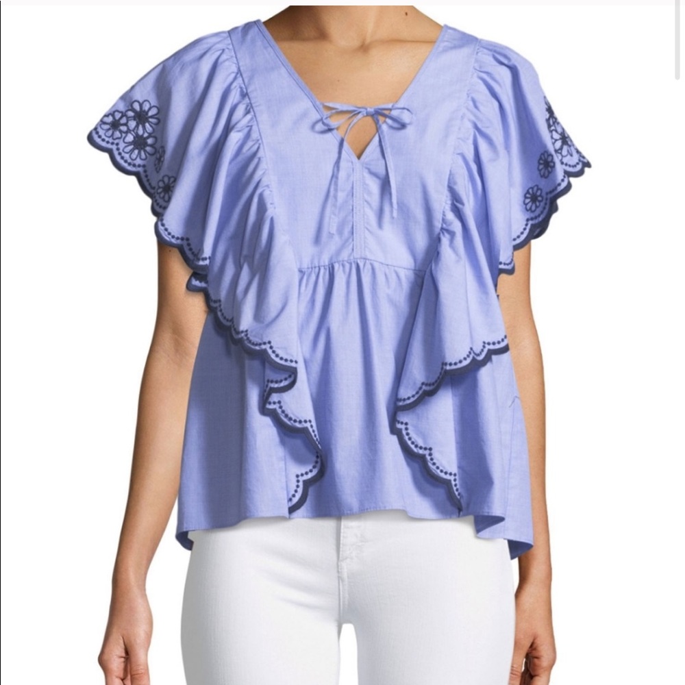 NWT Kate spade daisy embroidered top xs